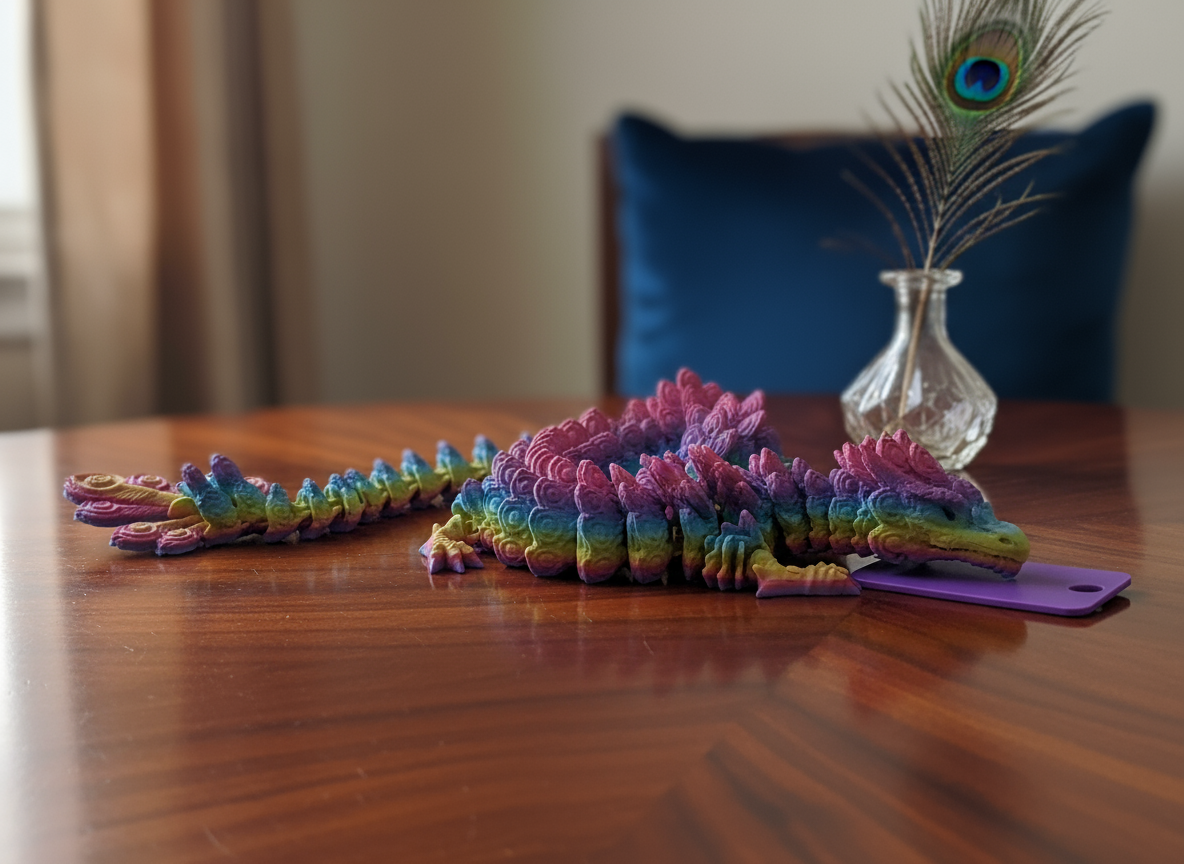 Large Peacock Dragon in elegant setting