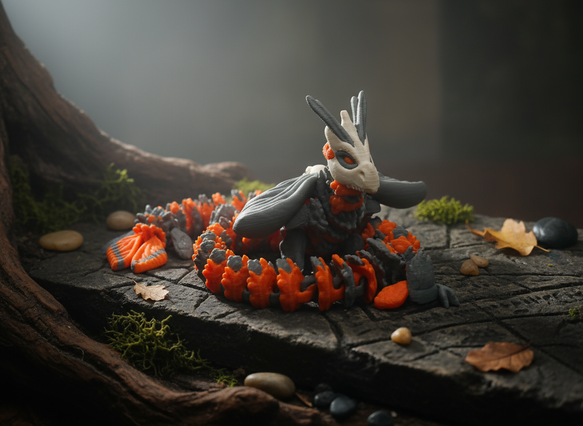 Large Death Moth Dragon in dramatic setting