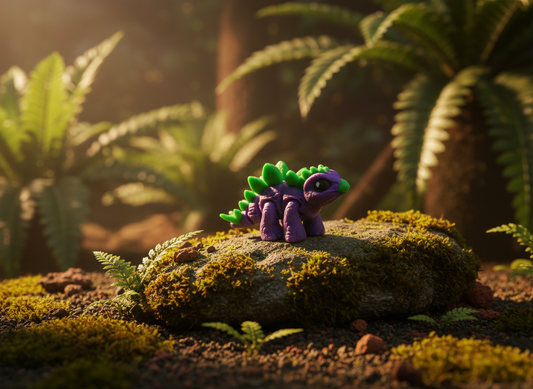 Pocket Pet Stegosaurus in prehistoric setting