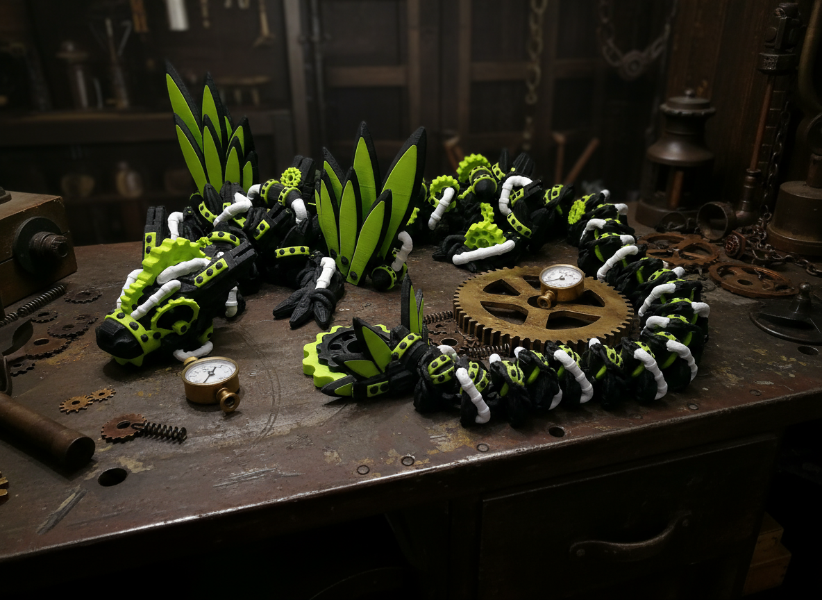 SteamPunk Dragon in industrial setting